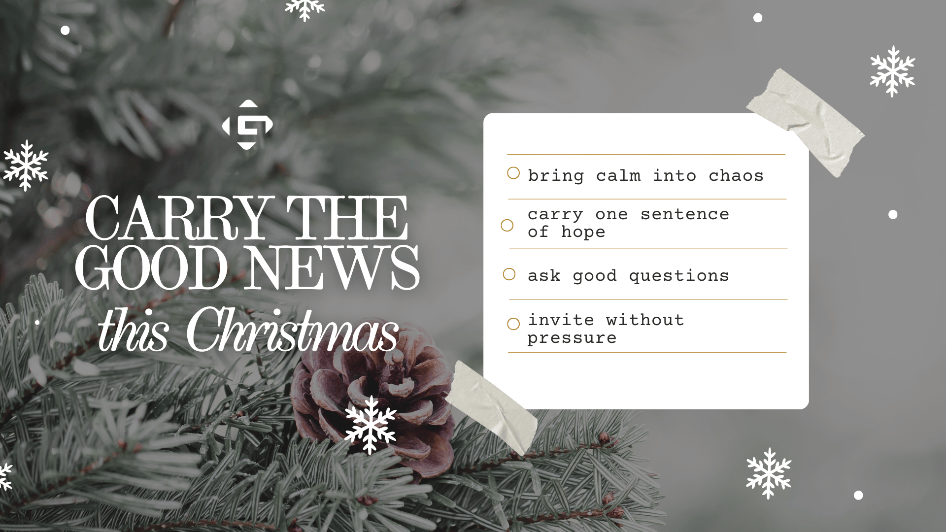 Carry Good News With You This Christmas