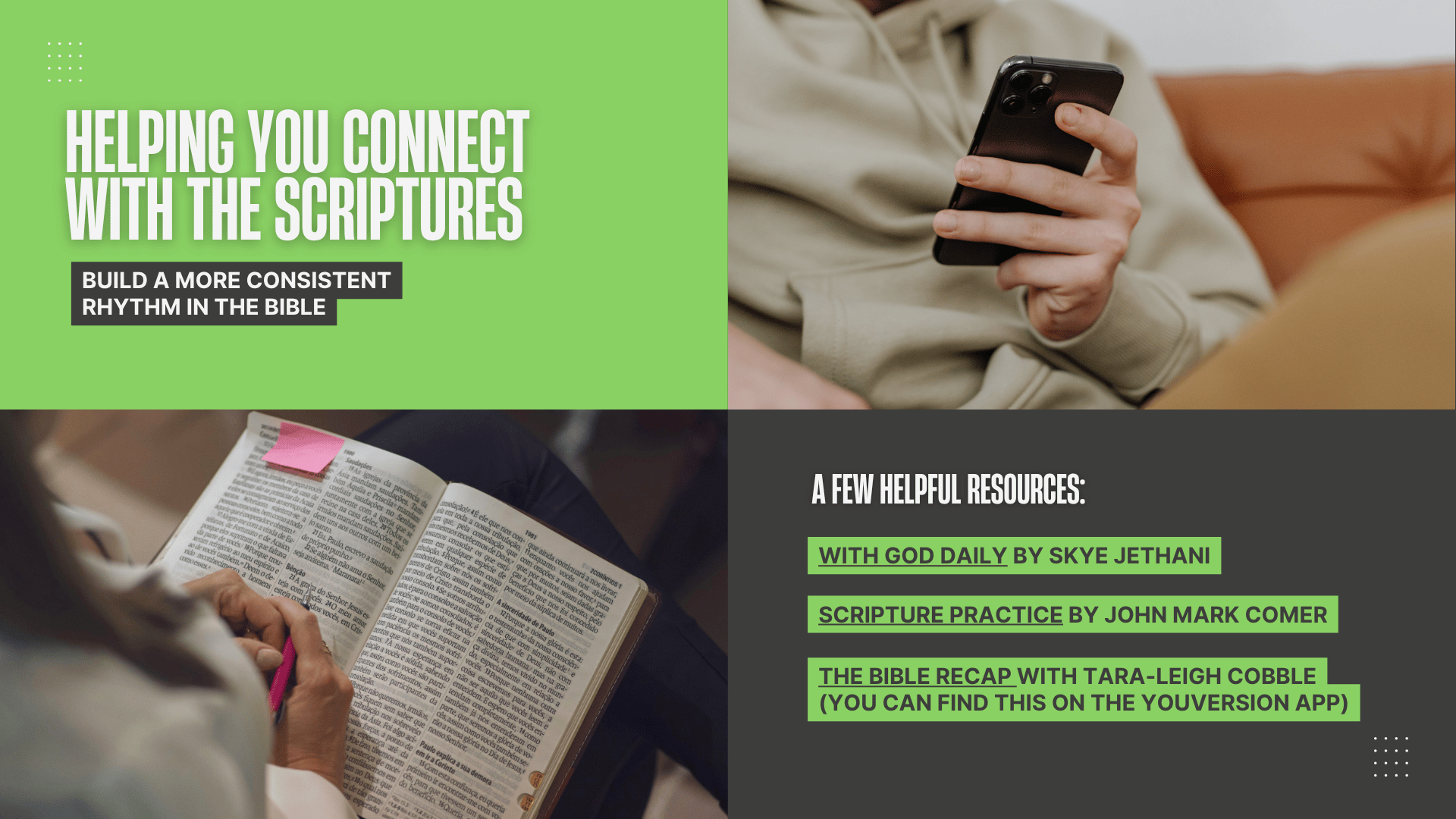 Helping You Connect with The Scriptures