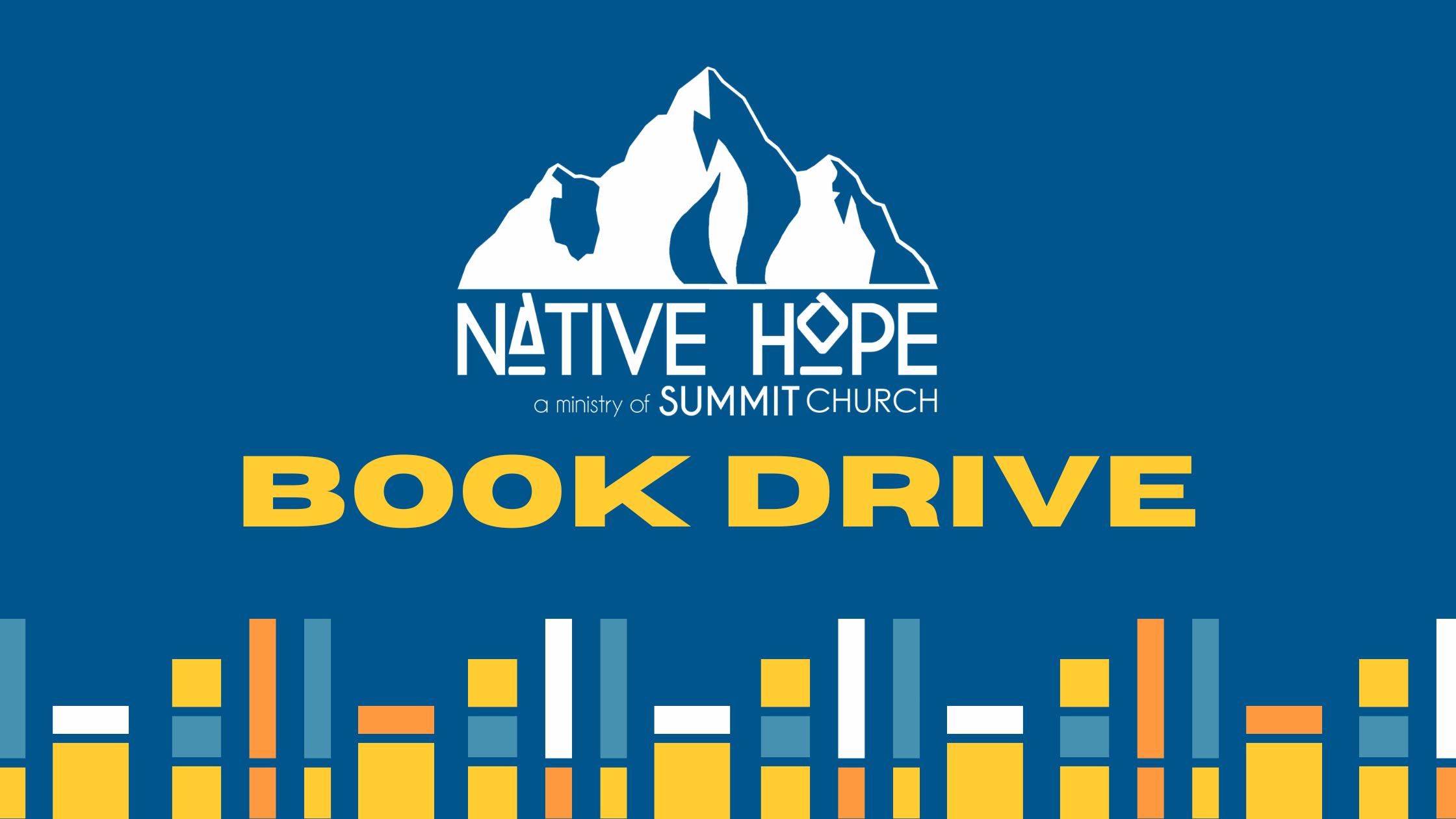 Native Hope Book Drive – Sunday April 5th