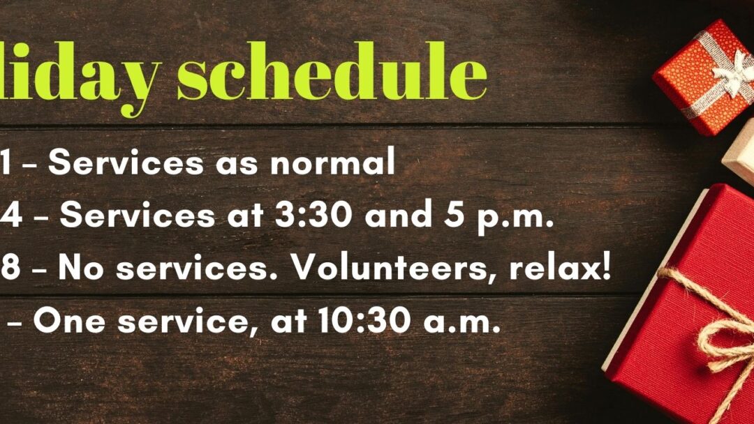 Holiday Schedule