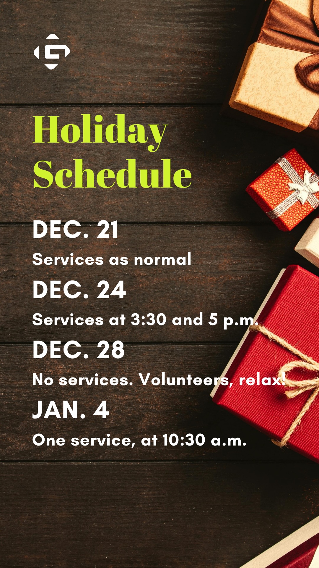 No Services Tomorrow